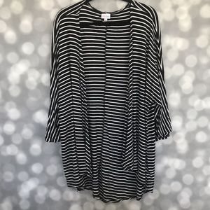 Lularoe Lindsay Striped Kimono Size L